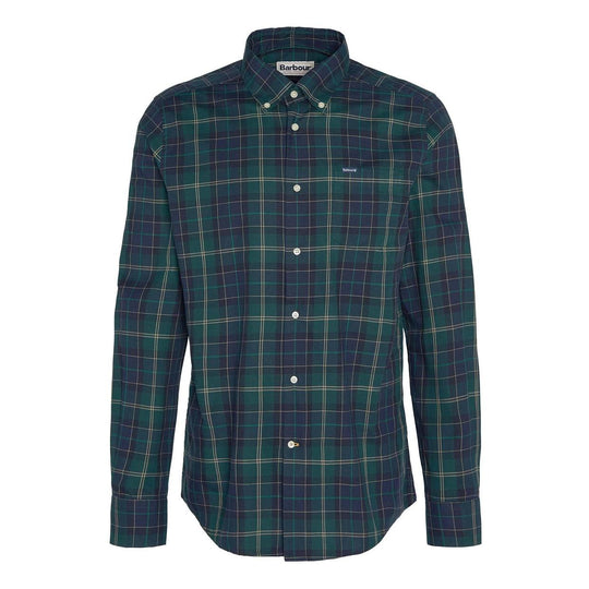 Herrenhemd Barbour Wetheram Tailored Blau / Grün