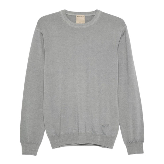 Maglia Uomo Woolrich Garment Dyed Crewneck Azzurro Melange