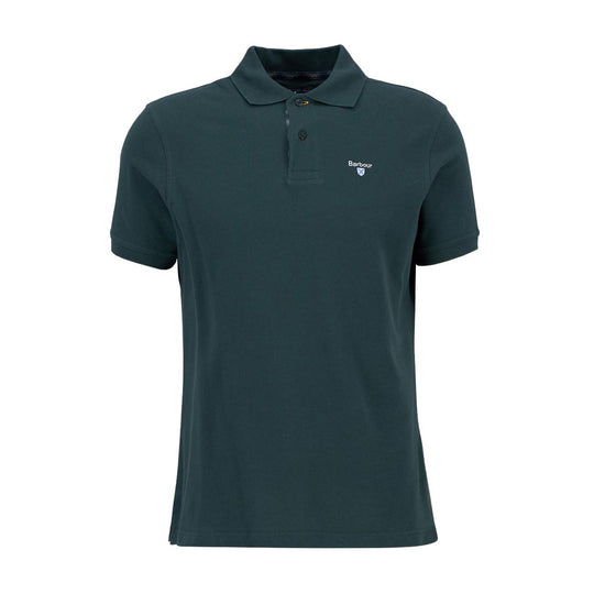 Polo Uomo Barbour Tartan Piquet Polo Verde Scuro