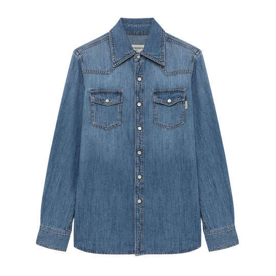 Camicia Donna Roy Roger'S Shirt Ranch Denim Medio