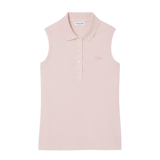 Polo Donna Lacoste Slim Fit Senza Maniche Elasticizzata L.12.D Rosa
