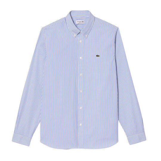 Camicia Uomo Lacoste A Righe Bianco / Celeste (F6Z)