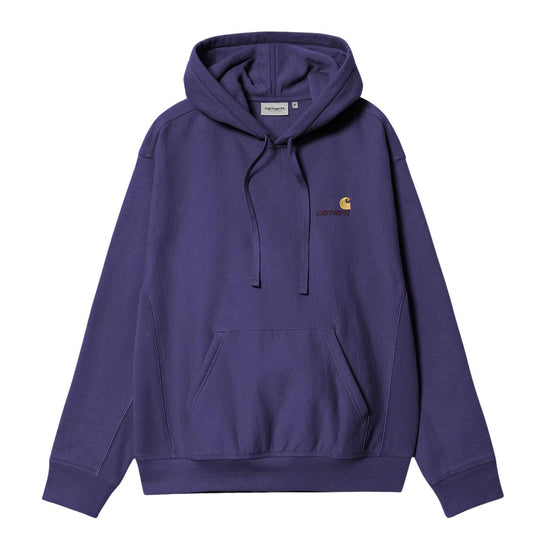 Men's Carhartt WIP Hooded American Script Sweatshirt Purple