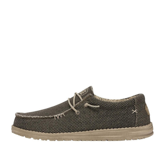 Scarpe Uomo Hey Dude Wally Braided Verde Militare