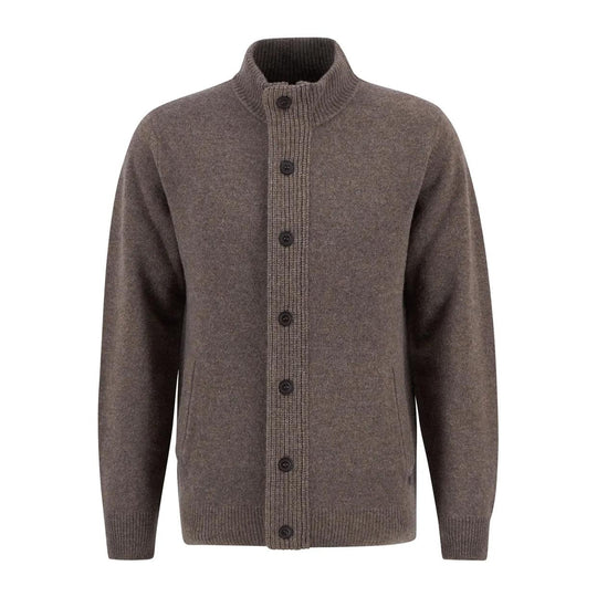 Maglione Uomo Barbour Essential Patch Full Zip Marrone