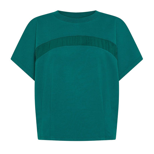 Felpa Donna Deha Short Sleeve Sweatshirt Crinkled Ottanio