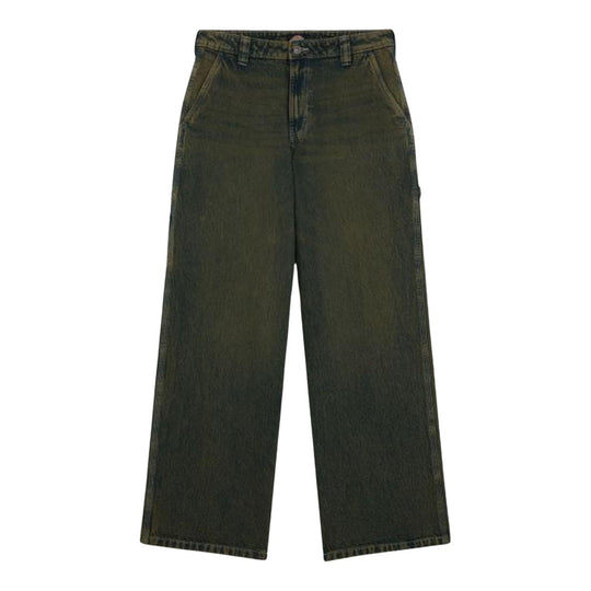 Damenjeans Dickies X Loose Denim Carpenter Grün