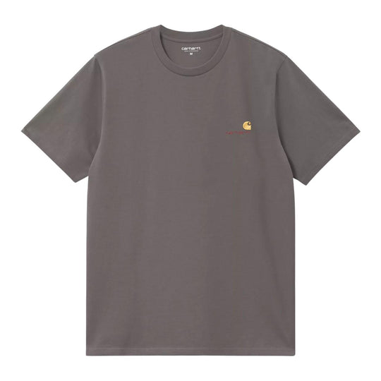 T-Shirt Uomo Carhartt Wip S/S American Script Organic Antracite
