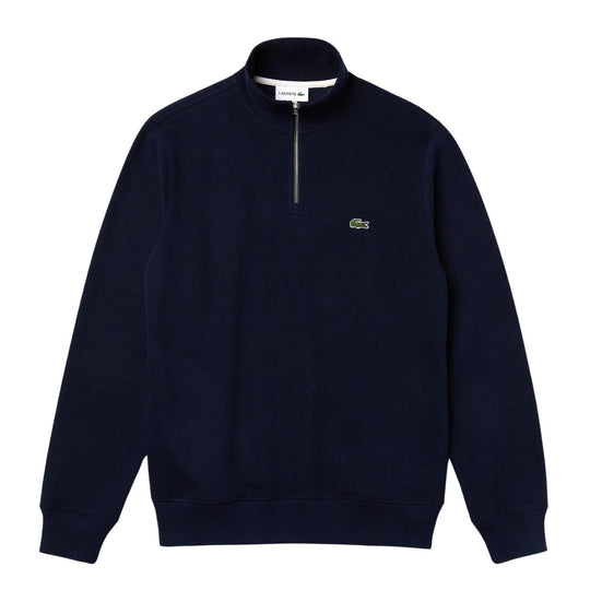Felpa Uomo Lacoste Mezza Zip Blu