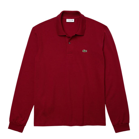 Polo Lacoste Classic Fit Maniche Lunghe Bordeaux