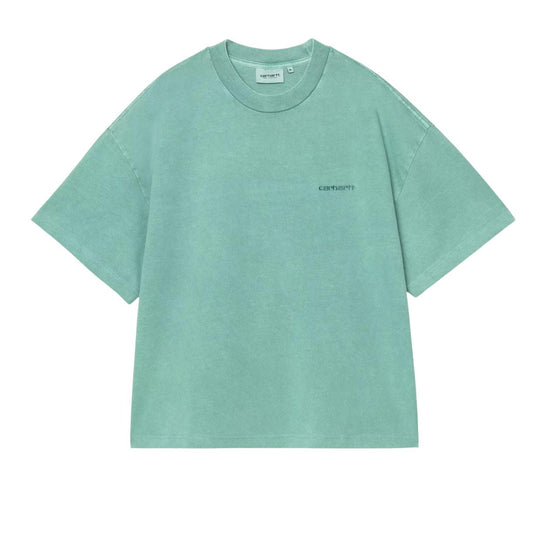 T-Shirt Uomo Carhartt Wip S/S Benton Crop Verde Lavato