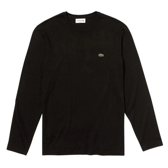 T-Shirt Herren Lacoste Langarm Schwarz