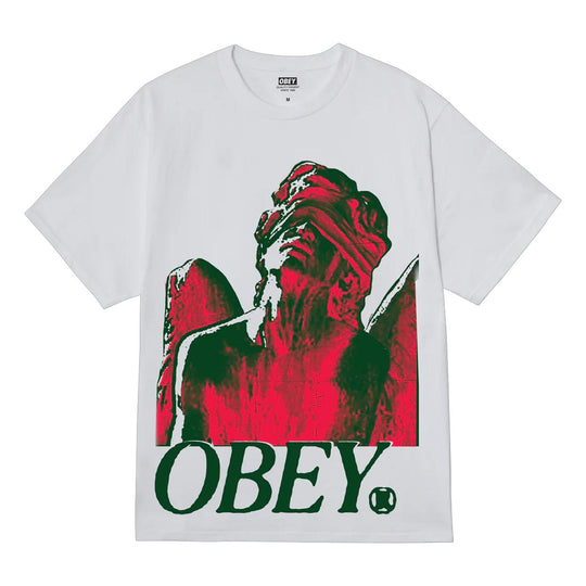 T-shirt Uomo Obey Blindfold Bianco