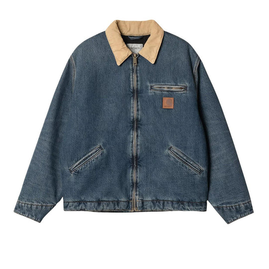 Giubbino Uomo Carhartt WIP OG Detroit Denim / Beige