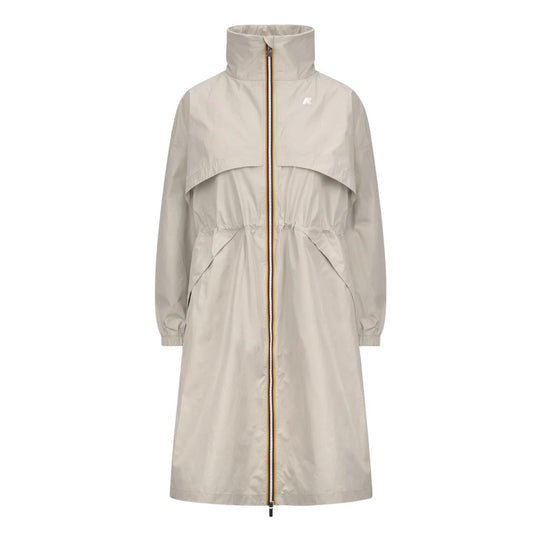 Damen Regenjacke K-Way Aube Memory Touch Beige