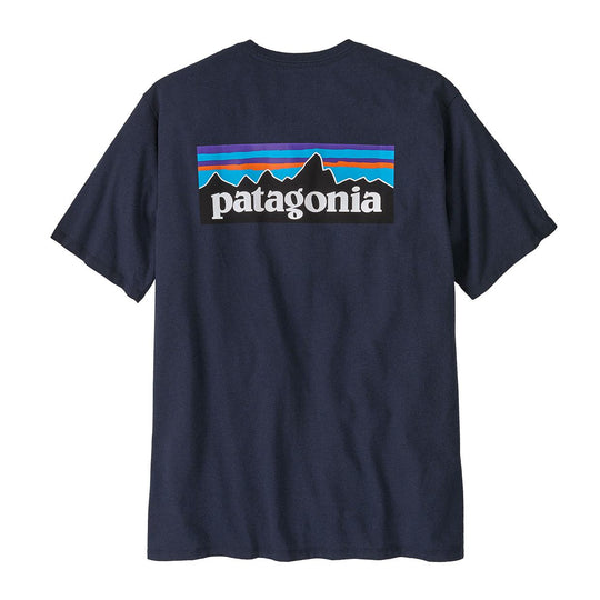 T-shirt Uomo Patagonia P-6 Logo Responsibili-Tee Blu Navy