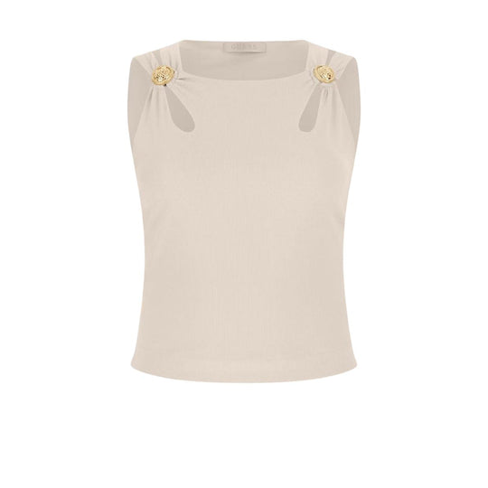 Crop Top Donna Guess Beige