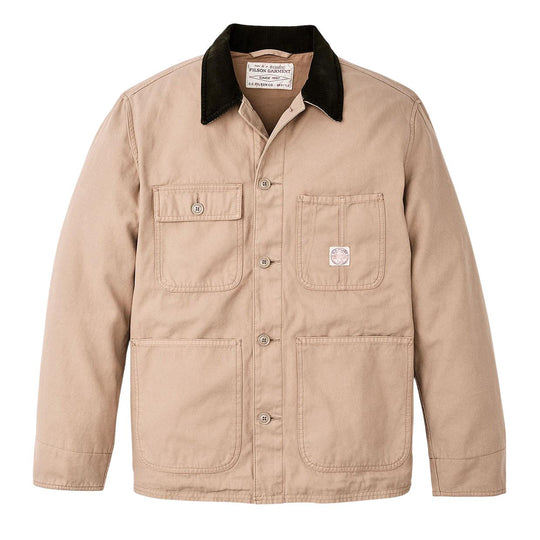 Men's Filson Chore Coat Jacket Beige / Green