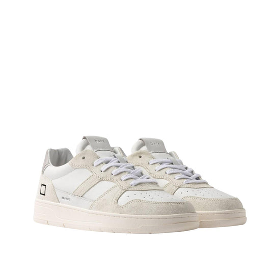Sneakers Uomo D.A.T.E. Court 2.0 Vintage Calf Bianco / Beige