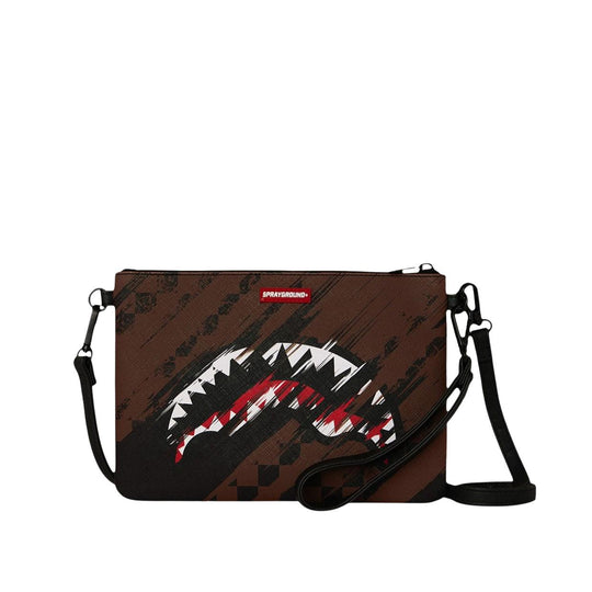 Pochette Unisex Sprayground Smeared Grunge Clutch Marrone/Multicolor