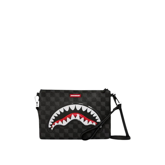 Pochette Unisex Sprayground Shark In Paris Clutch Nero/Bianco