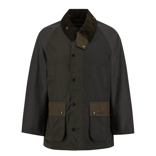 Giubbino Uomo Barbour Patchwork Bedale Oversize Verde/Grigio