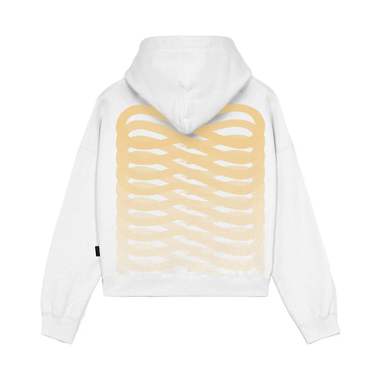 Felpa Donna Propaganga Ribs Cropped Bianco