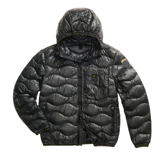 Piumino Uomo Blauer Wave Bomber Grigio Scuro