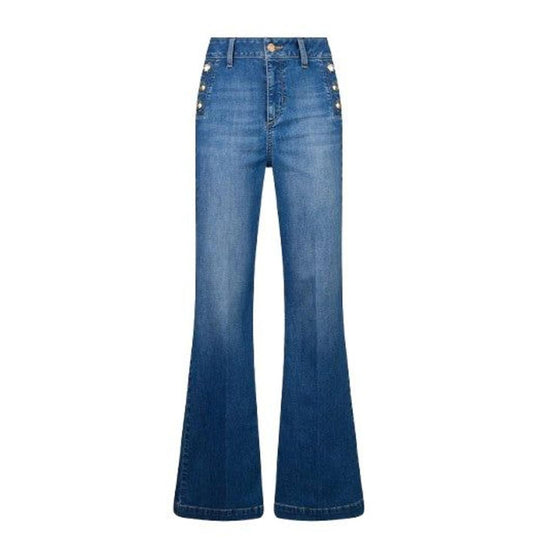 Women's Liu-Jo Flare Jeans with Jewel Buttons