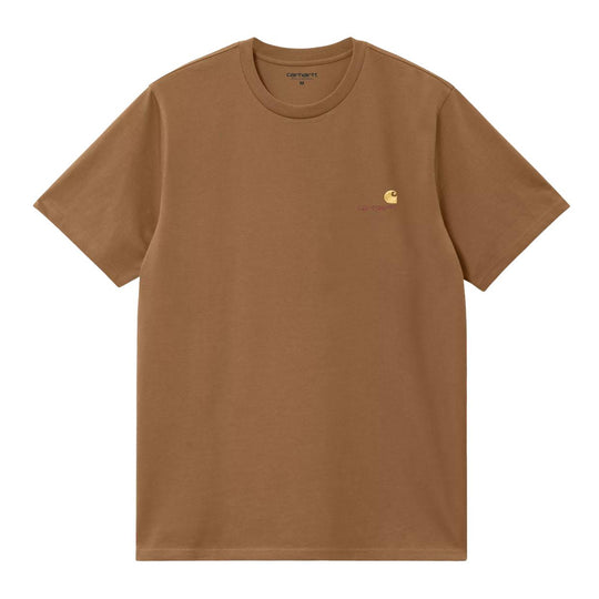 T-Shirt Uomo Carhartt Wip S/S American Script Organic Biscotto