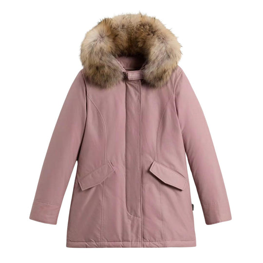 Giubbino Donna Woolrich Arctic Parka Ramar Pelliccia Removibile Rosa