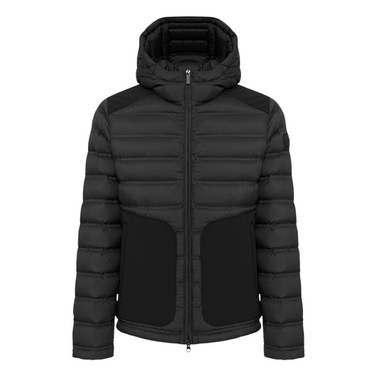 Piumino Uomo Colmar Inserti Lisci Nero