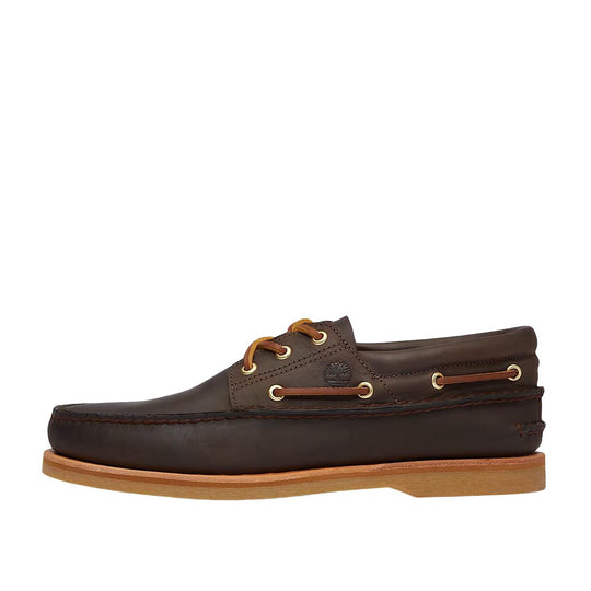 Mocassino Uomo Timberland Crafted Boat 3 Fori Vibram Marrone