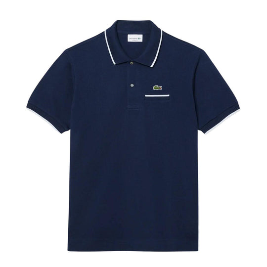 Men's Lacoste Polo Shirt in Contrasting Blue / White