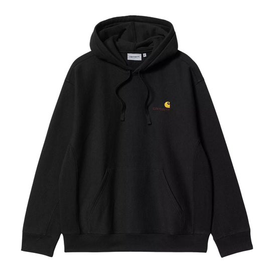 Felpa Uomo Carhartt WIP Hooded American Script Nero