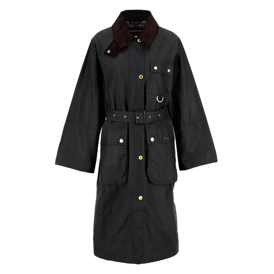 Giubbino Donna Barbour Milda Wax Verde