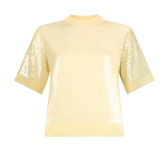 T-Shirt Donna Liu-Jo M/M Paillettes Giallo