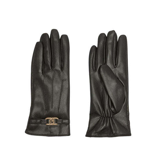 Guanti Donna LIU-JO Con Logo Nero
