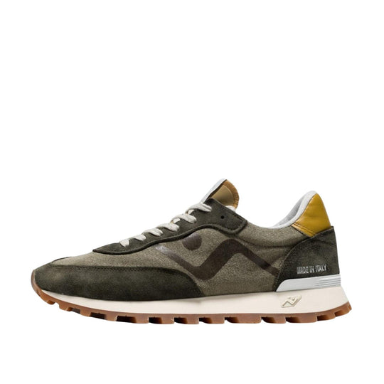 Sneakers Uomo Nomap Society Veloce Washed Verde Militare