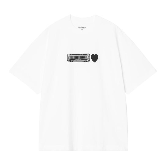 T-Shirt Uomo Carhartt Wip S/S Deconstructed Label Bianco