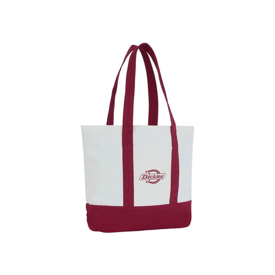 Borsa Unisex Dickies Logo Canvas Tote Panna/Bordeaux