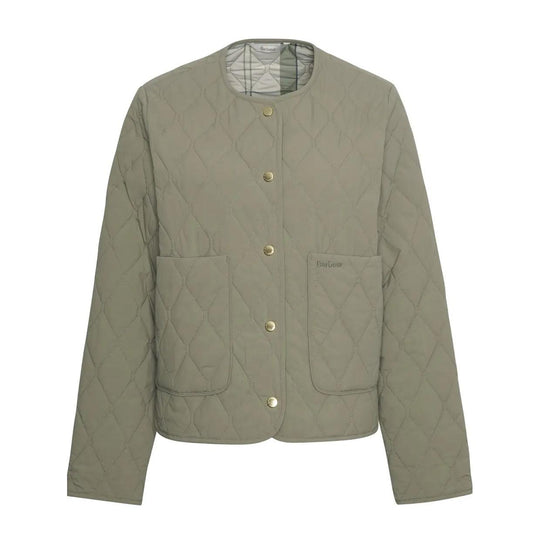 Giubbino Donna Barbour Monroe Quilted Verde