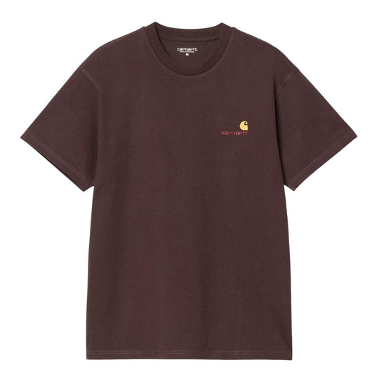 T-Shirt Uomo Carhartt Wip S/S American Script Prugna