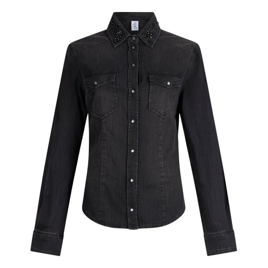 Camicia Donna LIU-JO Weatern M/L Cover Pietre Nero Lavato