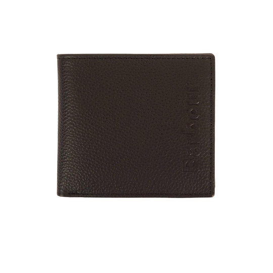 Portafoglio Uomo Barbour Logo Leather Bilfold Nero