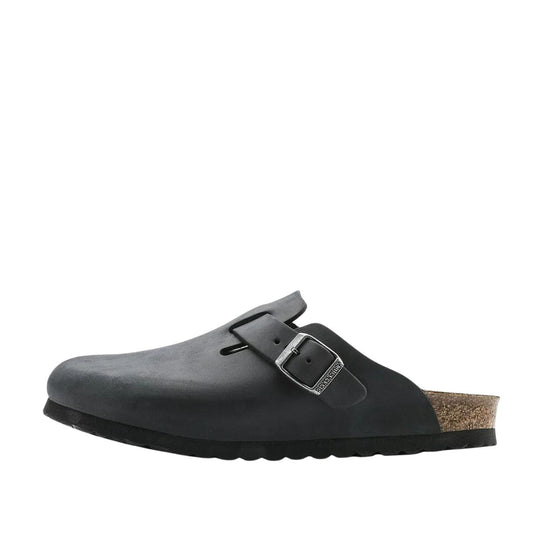 Sabot Unisex Birkenstock Boston Pelle Oliata Nero