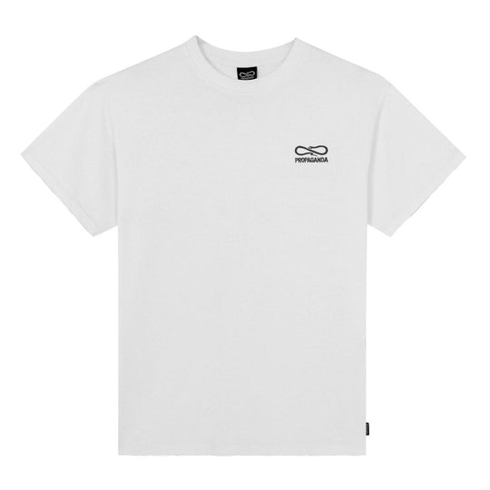 T-shirt Herren Propaganda Stickerei Logo Weiß