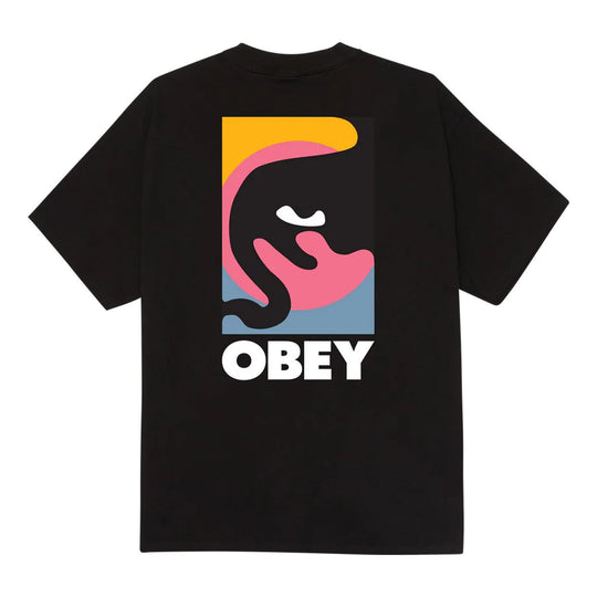 T-shirt Uomo Obey Quarter Icon Classic Nero