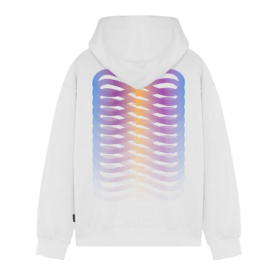 Felpa Uomo Propaganda Ribs Gradient Bianco Multicolor