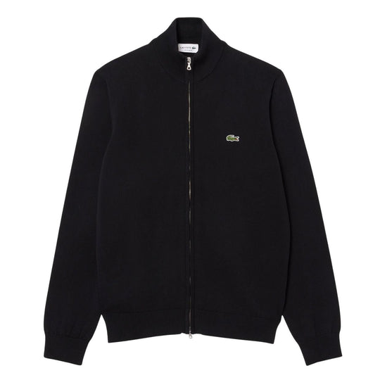 Maglione Uomo Lacoste Zip Collo Alto Nero